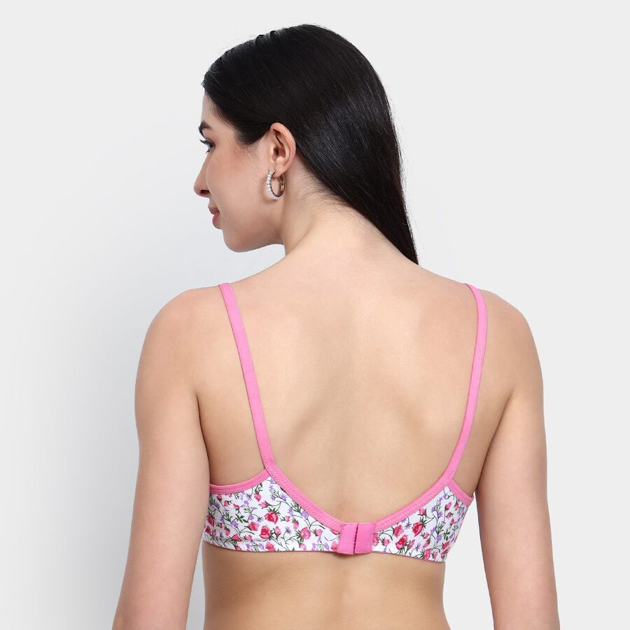 Ladies' 100% Cotton Non-Padded Bra, White, large image number null